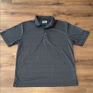 Ben Hogan Performance Gray Striped Polo Shirt. Size L